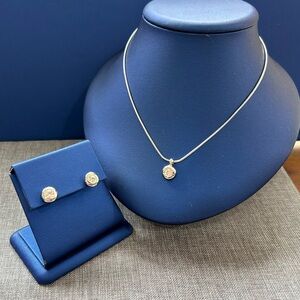 Matching Swarovski Necklace and Earring Set